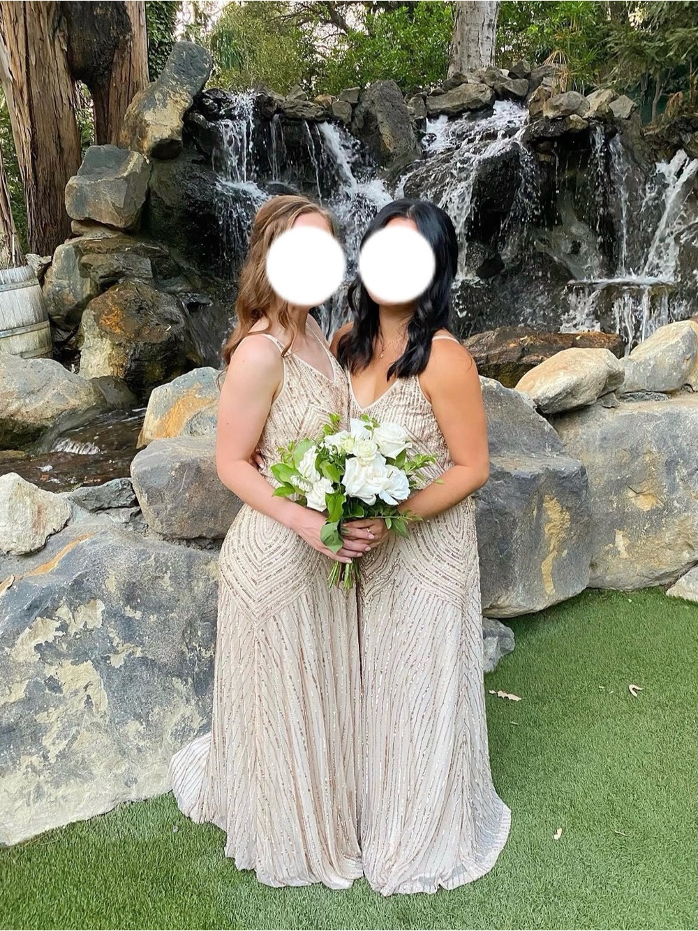 Anthropologie Beige Gown